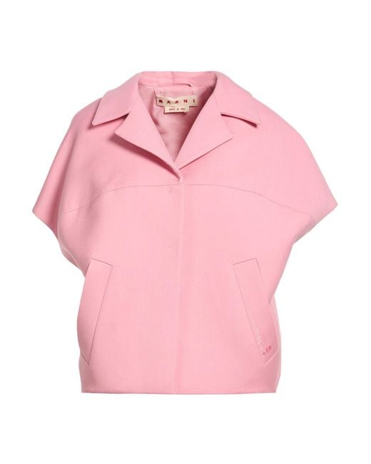 Marni Pink Jacket Virgin Wool, Mohair Wool
