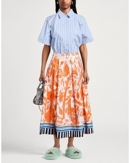 Stella Jean White Midi Dress