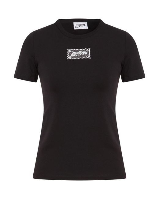 Jean Paul Gaultier Black T-Shirt Cotton, Elastane