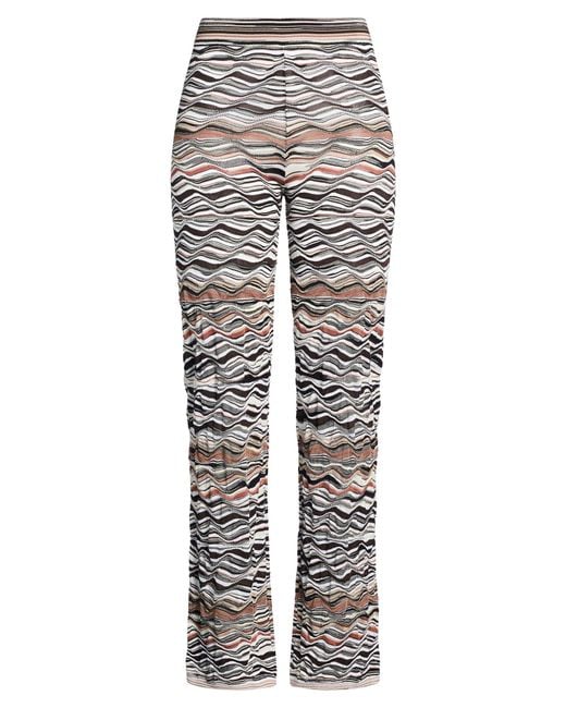 Missoni Gray Pants Viscose, Wool, Polyamide, Elastane
