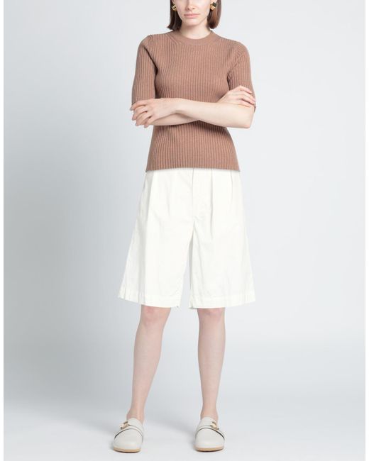 TRUE AVENUE White Shorts & Bermuda Shorts Polyester, Viscose