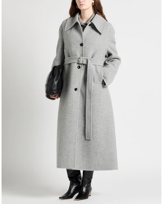 Jil Sander Gray Light Coat Virgin Wool