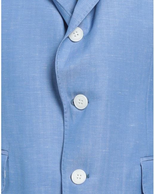 Brian Dales Blue Light Blazer Wool, Linen for men