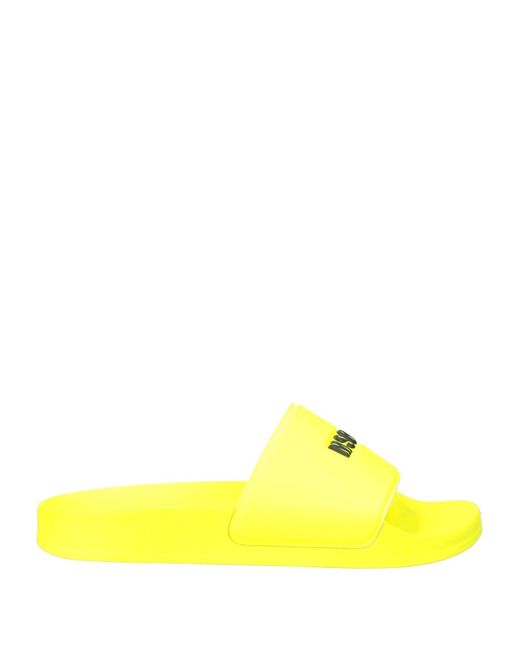 MSGM Yellow Sandals Textile Fibers