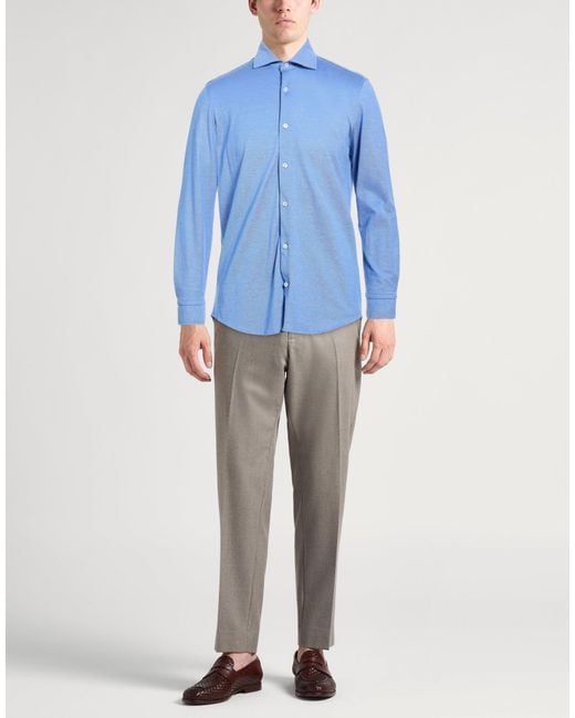 Paul & Shark Blue Shirt Cotton for men