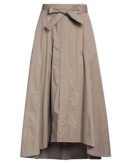 Peserico Brown Midi Skirt