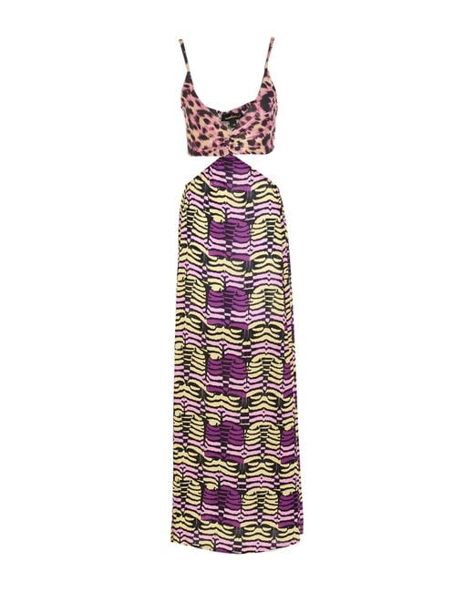 Miss Bikini Purple Maxi Dress Polyester, Polyamide, Elastane