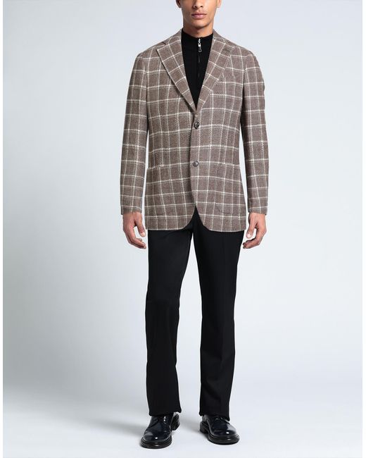BRERAS Milano Brown Blazer Virgin Wool for men