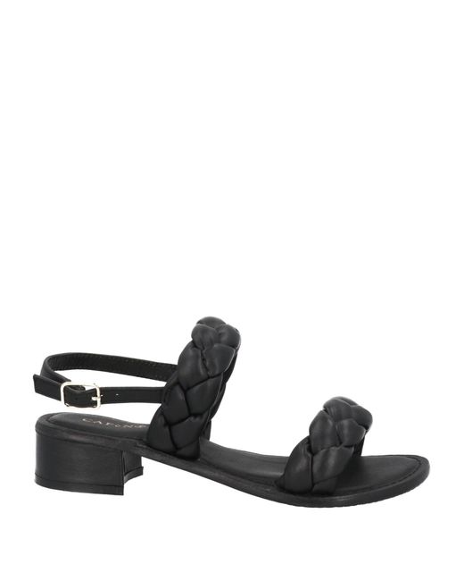 CafeNoir Black Sandals