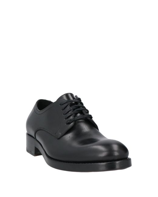 DSquared² Black Lace-Up Shoes Calfskin for men