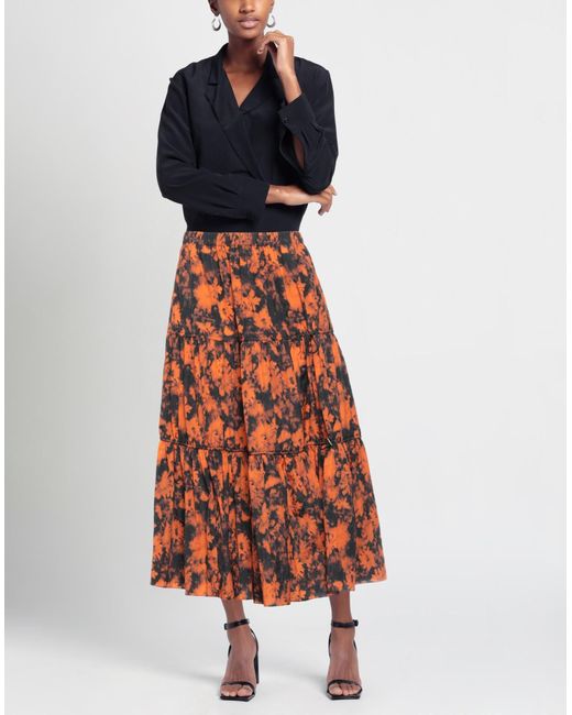 KENZO Orange Midi Skirt