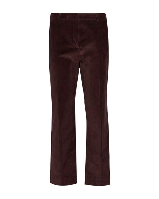 Weekend by Maxmara Purple Pants Cotton, Elastane