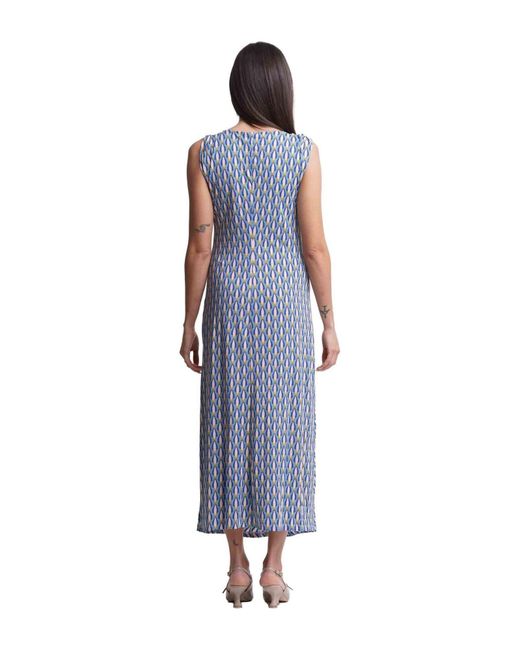 Maliparmi Blue Maxi-Kleid