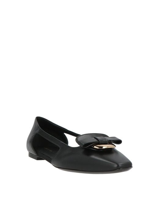 Ferragamo Black Ballet Flats