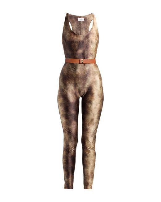 Elisabetta Franchi Multicolor Sand Jumpsuit Polyamide, Elastane