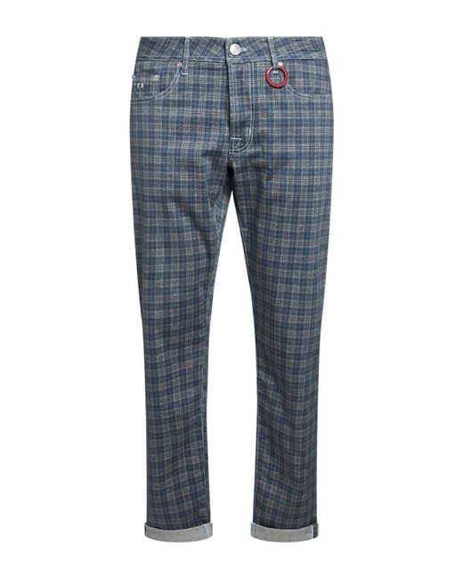 Tramarossa Blue Pants Cotton, Polyester, Elastane for men