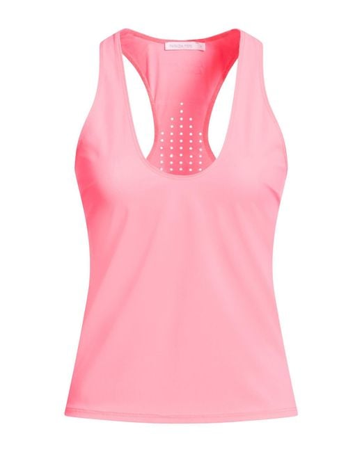 Patrizia Pepe Pink Fuchsia Tank Top Polyester, Elastane
