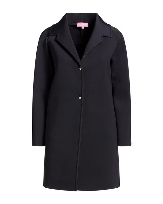 La Fille Des Fleurs Blue Overcoat & Trench Coat Polyamide, Elastane