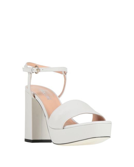 Pollini White Sandals Leather