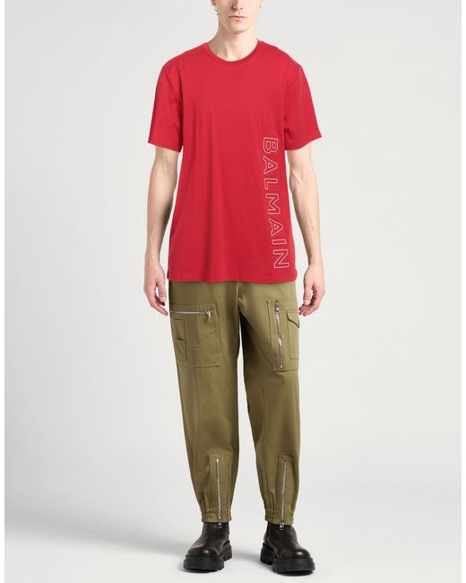 Balmain Red T-Shirt for men
