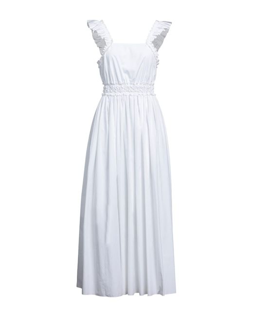 Chloé Midi Dress in White | Lyst