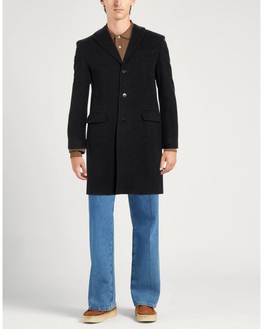 Gant Black Coat Wool, Polyamide, Cashmere for men