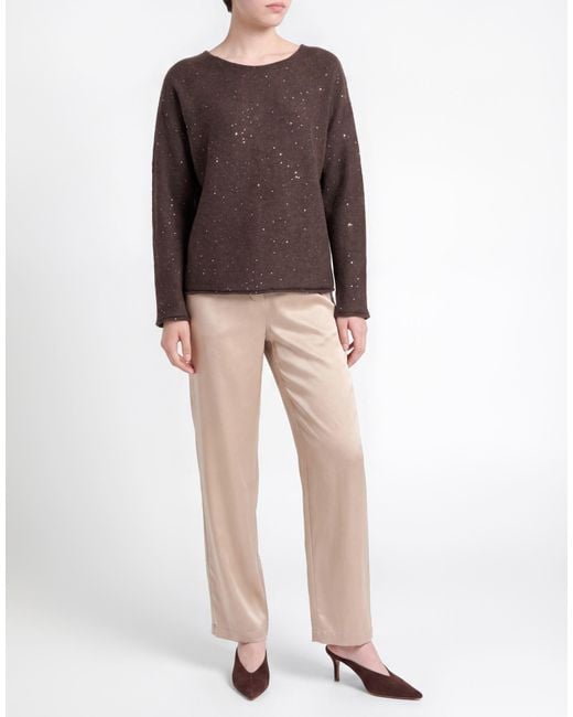 Gentry Portofino Brown Taupe Sweater Alpaca Wool, Mohair Wool, Viscose, Polyamide, Polyester