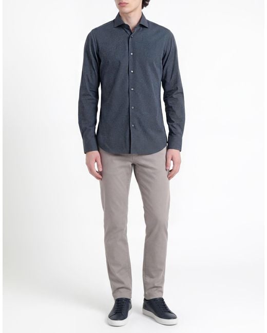 Bagutta Blue Shirt Cotton for men