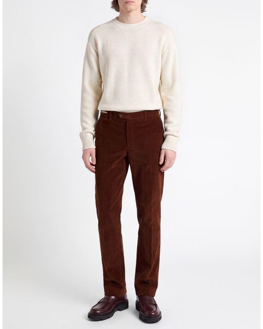 Corneliani Brown Pants Cotton, Elastane for men