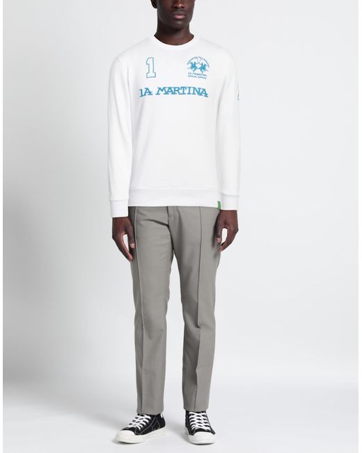 La Martina White Sweatshirt for men