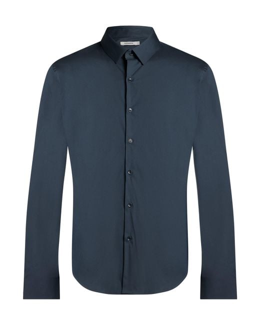 Sandro Blue Slate Shirt Cotton for men