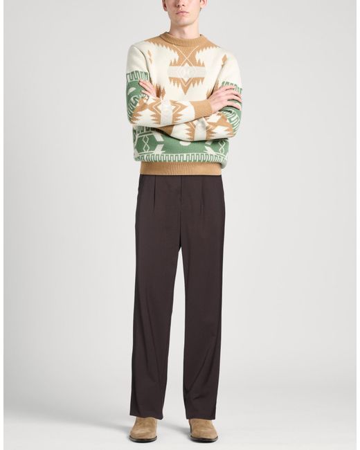 Hevò Gray Dark Pants Polyester, Virgin Wool, Elastane for men