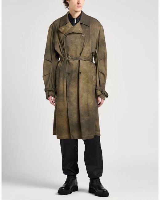 Masnada Green Overcoat & Trench Coat for men