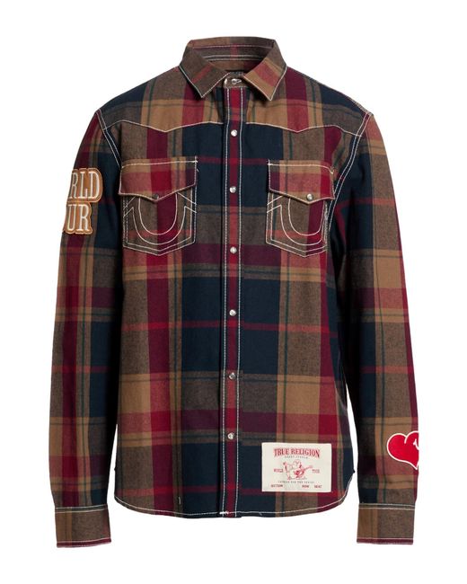 True Religion Red Shirt Cotton, Polyester for men