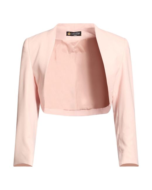 Camilla Pink Jacket Polyester, Silk, Polyamide