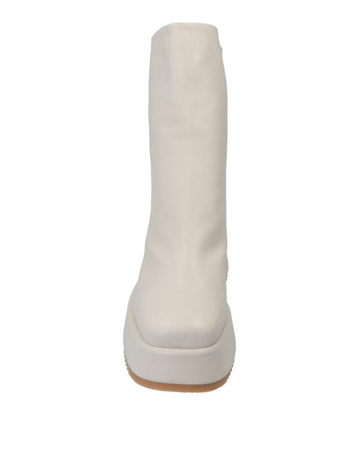 Halmanera White Ankle Boots