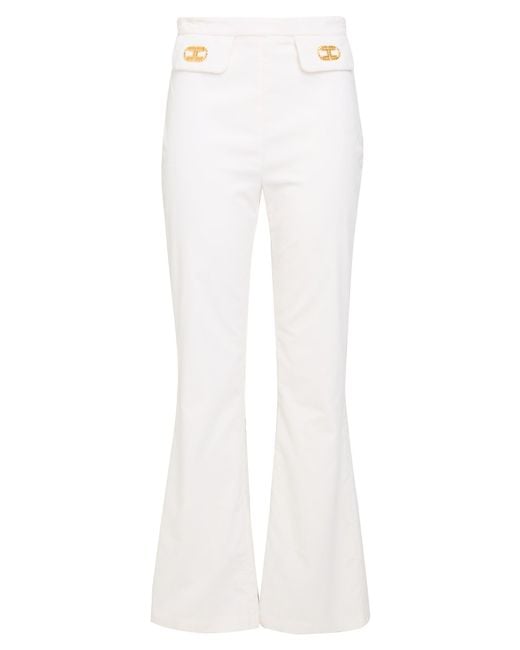 Elisabetta Franchi White Trouser
