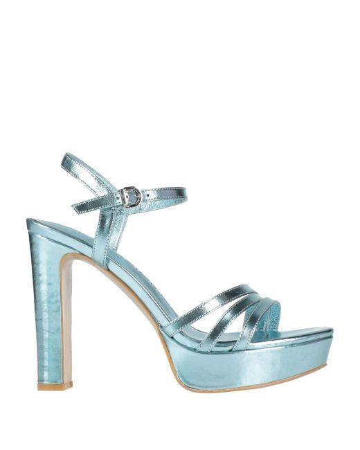 Luciano Barachini Blue Sandals Leather