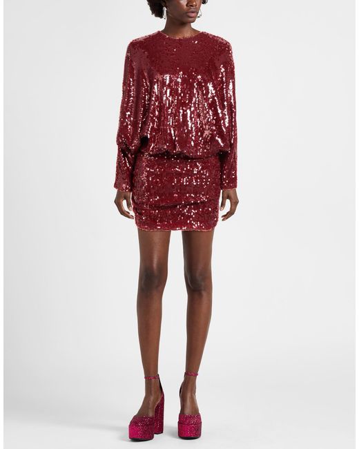 Aniye By Red Burgundy Mini Dress Polyester, Elastane