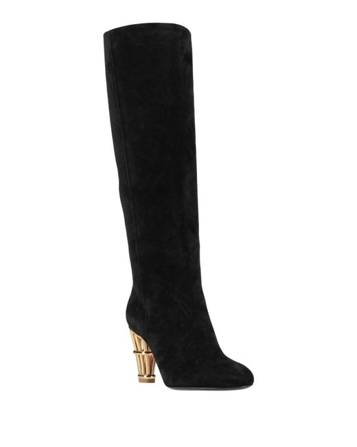 Ferragamo Black Boot Leather