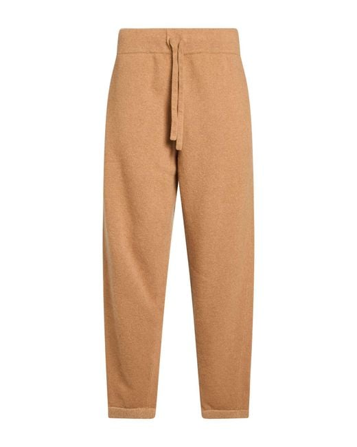 Roberto Collina Natural Camel Pants Wool