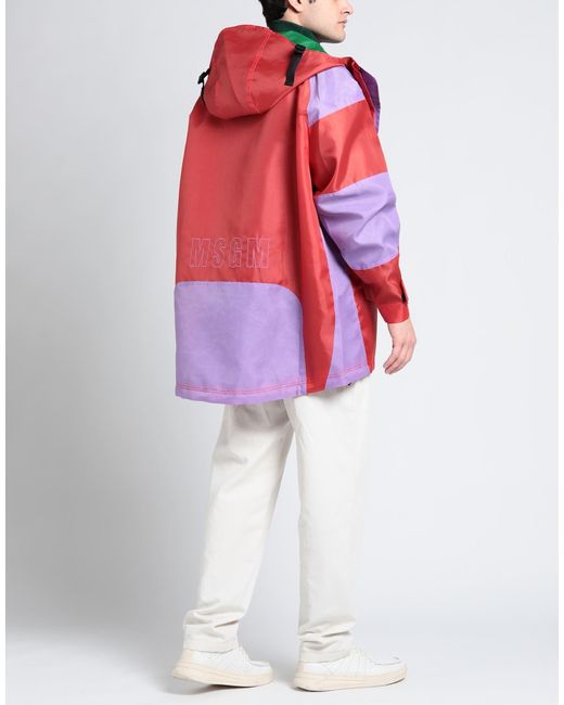 MSGM Red Overcoat & Trench Coat for men