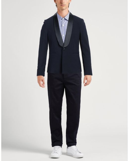 Patrizia Pepe Blue Blazer Wool, Elastane for men