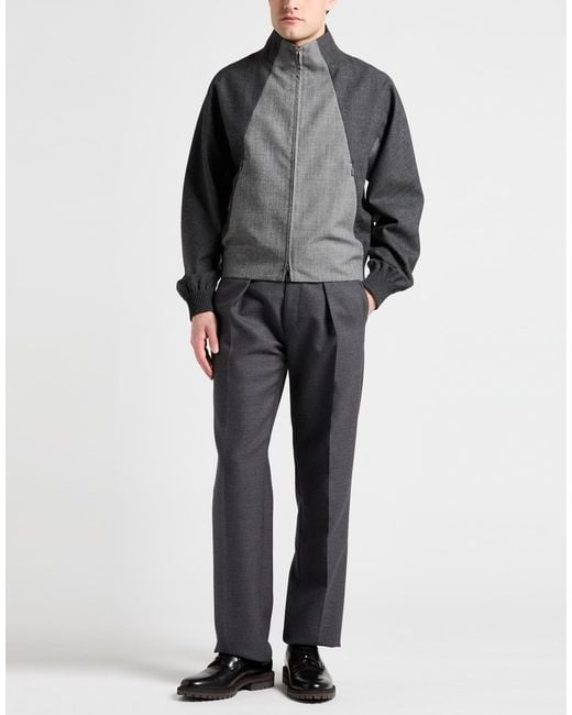 Thom Browne Gray Charcoal Jacket Virgin Wool for men