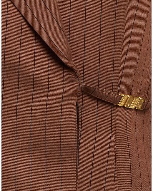Gcds Brown Light Coat Polyester, Viscose, Elastane