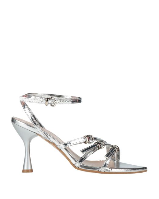 Divine Follie White Sandals Textile Fibers
