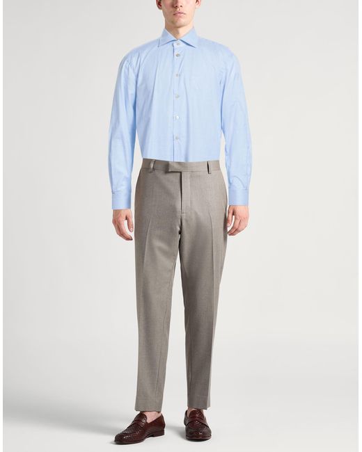 Kiton Blue Shirt Cotton for men