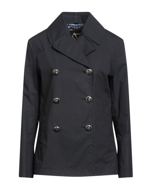 Tela Black Overcoat & Trench Coat