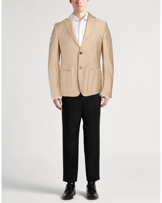 Daniele Alessandrini Natural Blazer Viscose, Polyester for men