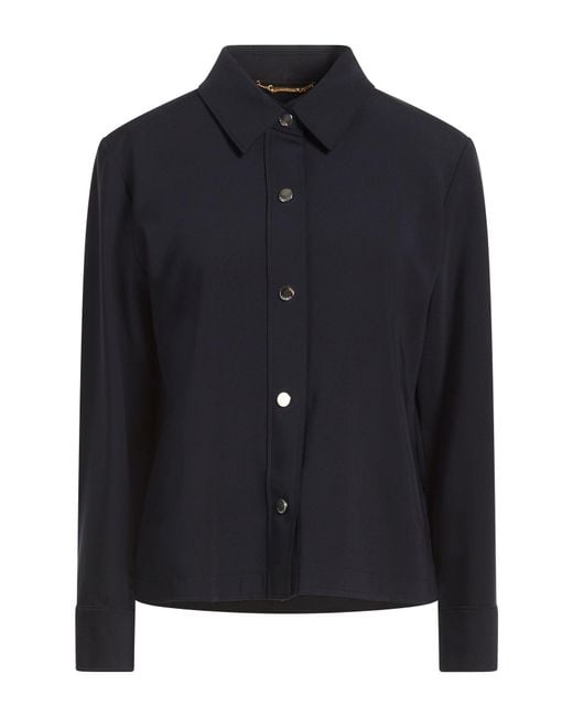 SEVENTY VENEZIA Blue Midnight Shirt Polyamide, Cotton, Elastane